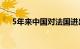 5年来中国对法国进出口年均增长5.9%