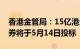 香港金管局：15亿港元1年期HONIA挂钩债券将于5月14日投标