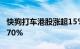 快狗打车港股涨超15%，近五日累计上涨近170%