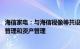 海信家电：与海信视像等共设合伙企业，从事股权投资 投资管理和资产管理