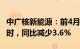 中广核新能源：前4月完成发电量6544.3吉瓦时，同比减少3.6%