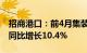 招商港口：前4月集装箱总计6195.1万TEU，同比增长10.4%