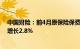 中国财险：前4月原保险保费收入合计2104.95亿元，同比增长2.8%