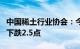 中国稀土行业协会：今日稀土价格指数较昨日下跌2.5点