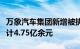 万象汽车集团新增被执行人信息，执行标的合计4.75亿余元