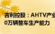 吉利控股：AHTV产业园计划在2035年形成50万辆整车生产能力