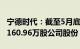 宁德时代：截至5月底，累计18.97亿元回购1160.96万股公司股份