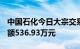 中国石化今日大宗交易成交87.45万股，成交额536.93万元