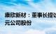 康欣新材：董事长提议回购1000万元2000万元公司股份