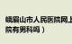 峨眉山市人民医院网上挂号（峨眉山市人民医院有男科吗）