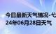 今日最新天气情况-弋江天气预报芜湖弋江2024年06月28日天气