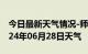 今日最新天气情况-师宗天气预报曲靖师宗2024年06月28日天气