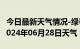 今日最新天气情况-绿春天气预报红河州绿春2024年06月28日天气