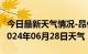 今日最新天气情况-昂仁天气预报日喀则昂仁2024年06月28日天气