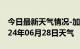 今日最新天气情况-加查天气预报山南加查2024年06月28日天气