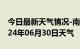 今日最新天气情况-南和天气预报邢台南和2024年06月30日天气