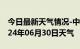 今日最新天气情况-中站天气预报焦作中站2024年06月30日天气