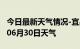 今日最新天气情况-宜昌天气预报宜昌2024年06月30日天气