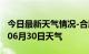 今日最新天气情况-合肥天气预报合肥2024年06月30日天气