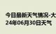 今日最新天气情况-大洼天气预报盘锦大洼2024年06月30日天气