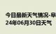 今日最新天气情况-阜城天气预报衡水阜城2024年06月30日天气