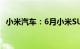 小米汽车：6月小米SU7交付量超10000台