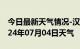 今日最新天气情况-汉南天气预报武汉汉南2024年07月04日天气