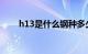 h13是什么钢种多少钱一公斤（h1）