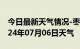 今日最新天气情况-枣阳天气预报襄阳枣阳2024年07月06日天气