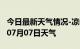 今日最新天气情况-凉山天气预报凉山2024年07月07日天气