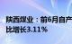 陕西煤业：前6月自产煤销量8537.3万吨，同比增长3.11%