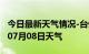 今日最新天气情况-台州天气预报台州2024年07月08日天气