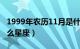 1999年农历11月是什么星座（农历11月是什么星座）