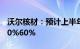 沃尔核材：预计上半年归母净利润同比增长30%60%