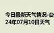 今日最新天气情况-台江天气预报福州台江2024年07月10日天气