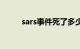 sars事件死了多少人（sars事件）