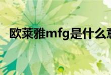 欧莱雅mfg是什么意思（mfg是什么意思）