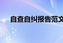 自查自纠报告范文8篇（自查自纠报告）