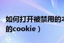 如何打开被禁用的本地连接（如何打开被禁用的cookie）