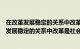 在改革发展稳定的关系中改革是社会稳定和发展的（在改革发展稳定的关系中改革是社会稳定与发展的）