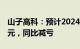 山子高科：预计2024年上半年净亏损6亿8亿元，同比减亏