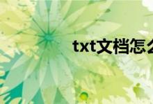 txt文档怎么建（txt文档）