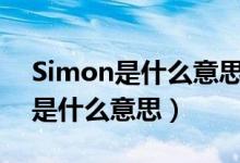 Simon是什么意思英语翻译成中文（simon是什么意思）