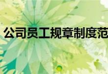 公司员工规章制度范本（公司员工规章制度）