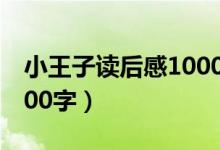 小王子读后感1000字英文（小王子读后感1000字）