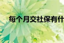 每个月交社保有什么用（社保有什么用）