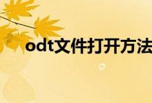 odt文件打开方法（odt文件怎么打开）