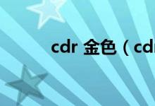 cdr 金色（cdr金色渐变怎么调）