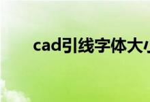 cad引线字体大小怎么改（cad引线）