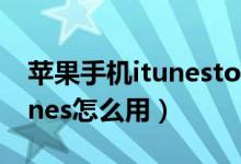 苹果手机itunestore怎么用啊（苹果手机itunes怎么用）